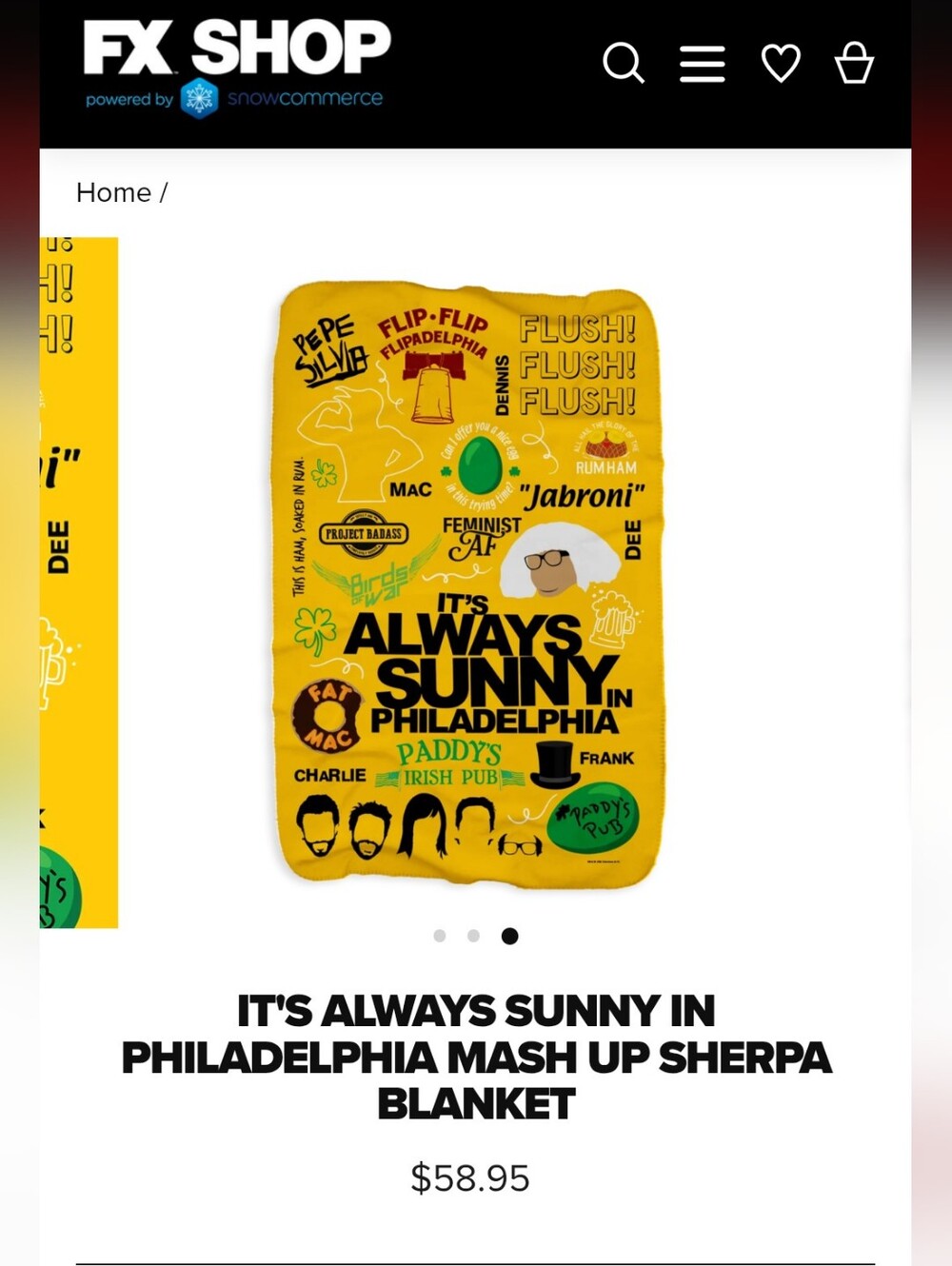 It's Always Sunny in Philadelphia Mash Up Sherpa Blanket 50x60